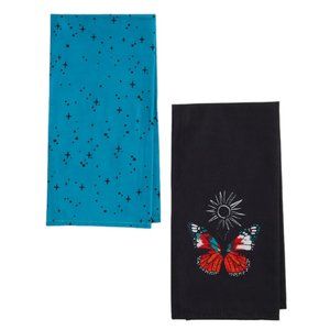 Torrid Set Of Two Cotton Tea Towels Butterfly